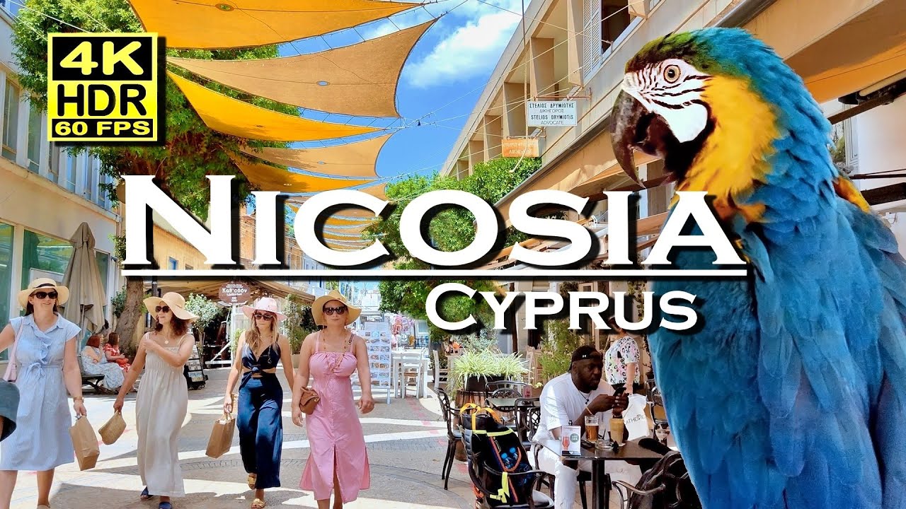 Nicosia Cyprus, city center in 4K 60fps HDR (UHD) Dolby Atmos 💖 The best Places 👀 Walking Tour