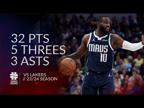 Tim Hardaway Jr 32 pts 5 threes 3 asts vs Lakers 23/24 season