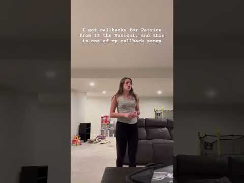 13! The Musical Jr. Patrice callback song #1 #callbacks #theater #13themusical #musical #acting