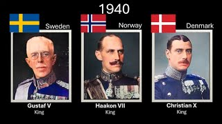The Monarchs of Sweden , Norway & Denmark , every year (1520 - 2025)