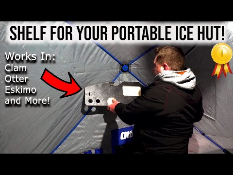 Review of ARC LABS Wingman Hub. Shelf for Portable Ice Fishing Huts. Awesome Ice Fishing Product.