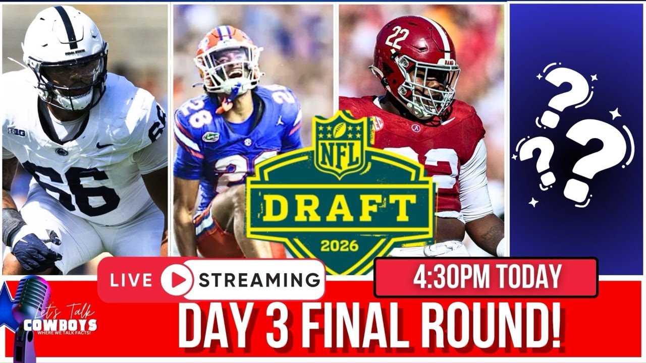 Day 3: Final Round Of The Dallas Cowboys 2026 NFL Draft! Who Will It Be?