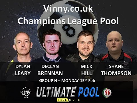 Michael Hill v Dylan Leary Group 8 Vinny.co.uk Champions League Pool