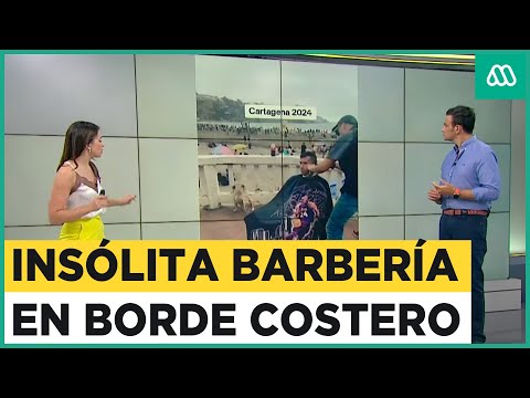 Insólita barbería en borde costero de Cartagena