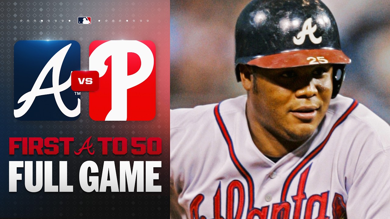 Andruw Jones becomes the first Braves player to hit 50+ home runs in a season! (Full game)