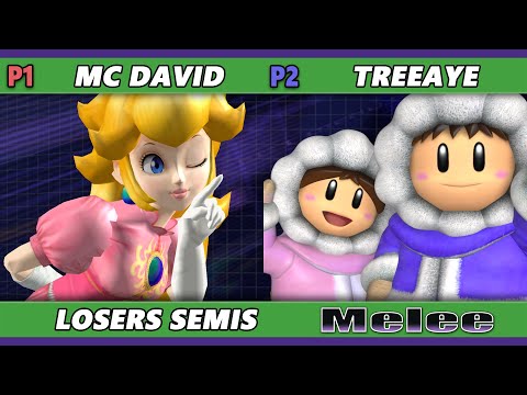 S@X 496 Losers Semis - MC David (Peach) Vs. Treeaye (Ice Climbers) Smash Melee - SSBM
