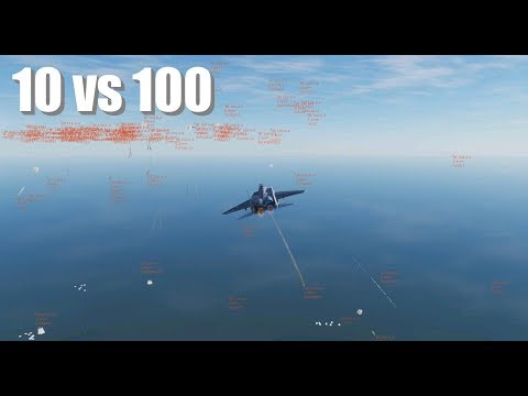 10 VS 100 - 10 Modern F-15 fighters VS 100 WW2 German fighters - DCS
