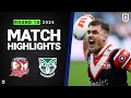 NRL 2024 | Roosters v Warriors | Match Highlights