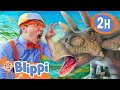 Blippi ROARS With The Jurrasic Dinosaurs BEST OF BLIPPI TOYS Educational Videos For Kids