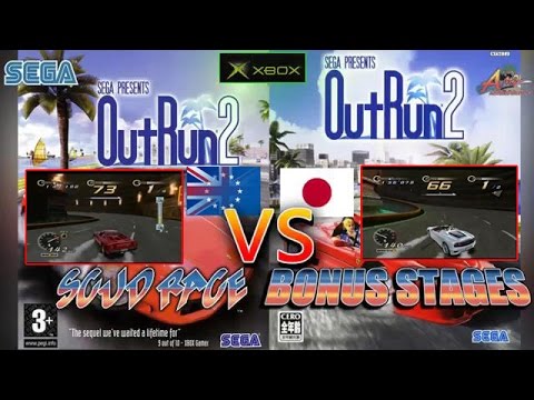 Outrun 2 (Scud Race stages) Japanese Vs Western differences - Xbox