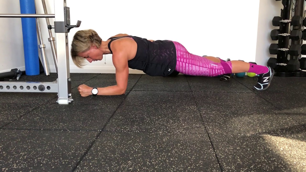 Forearm plank single arm holds