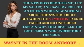 The NEW BOSS Cut My SALARY And Gave My Job To An Intern… Until The $3M Server Launch Crashed