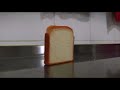 Piece of bread falling over