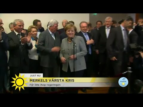Djup politisk kris i Tyskland – Merkel kan tvingas avgå - Nyhetsmorgon (TV4)