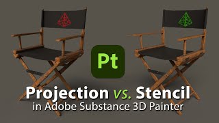 Projection vs. Stencil in Adobe Substance 3D Painter