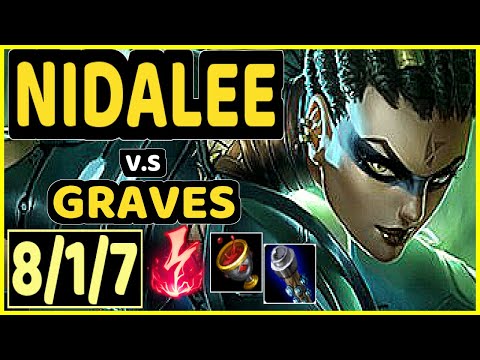 CANYON (NIDALEE) vs GRAVES - 8/1/7 KDA JUNGLE GAMEPLAY - KR Ranked GRANDMASTER