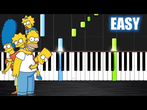 The Simpsons Theme - EASY Piano Tutorial by PlutaX - Synthesia