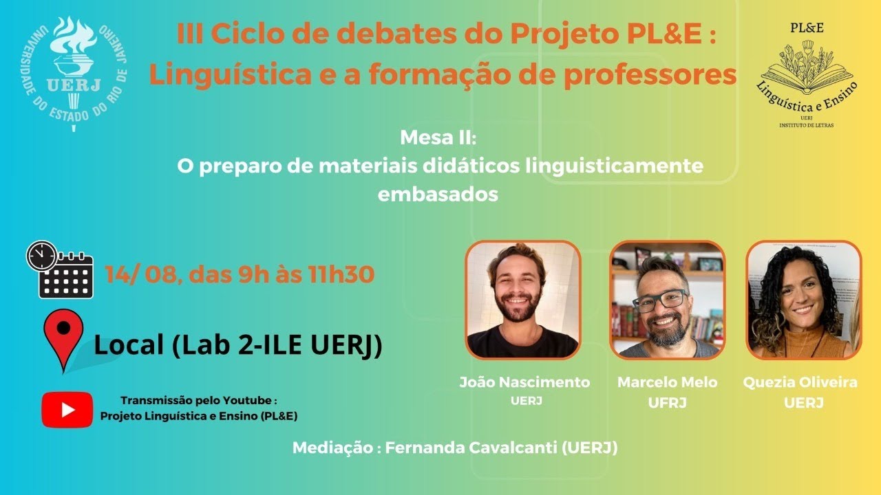 Mesa 2: o preparo de materiais didáticos linguisticamente embasados
