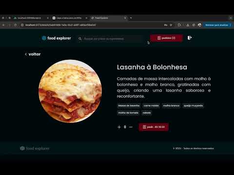 Demonstração do Food Explorer