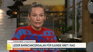 Carina Berg leder barncancergalan: ”Dags för männen att lätta på pl… | Nyhetsmorgon | TV4 & TV4 Play