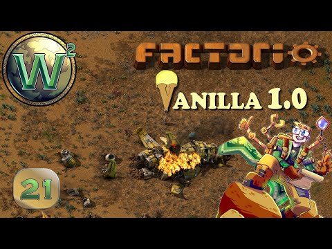 Factorio Vanilla 1.0, Episode 21: Advanced Oil Processing and Emergency Power! - Let's Play