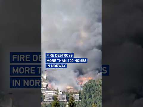 Fire destroys more than 100 homes in Norway