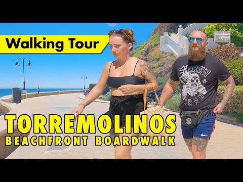 Torremolinos beachfront walk - Spring 2023 - Costa del Sol, Spain 4K immersive virtual tour