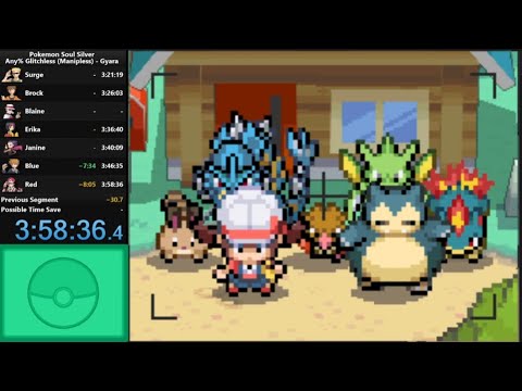 Pokemon Soul Silver - Any% Glitchless Manipless Speedrun in 3:58:36
