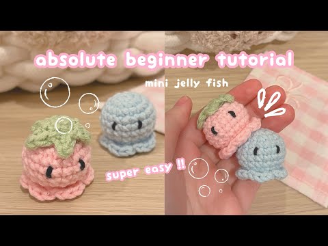 crochet jellyfish octopus absolute beginner tutorial | how to crochet for beginner,easy crochet idea