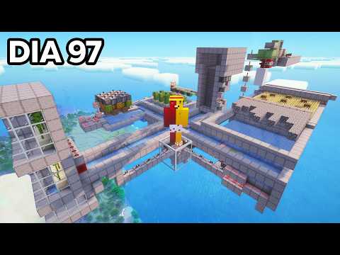 EU PASSEI 100 DIAS AUTOMATIZANDO MEU MUNDO SURVIVAL COM FARMS NO MINECRAFT
