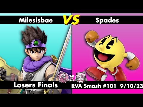 RVA Smash 101: Spades (Pac-Man) vs Milesisbae (Hero) | LOSERS FINALS | 31 Entrants | SSBU