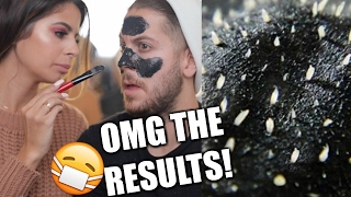 DIY BLACKHEAD MASK ON MY HUSBAND!! OMG