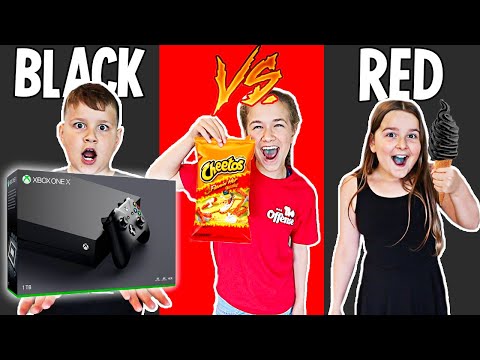 BLACK VS RED!! **COLOR CHALLENGE** | JKREW