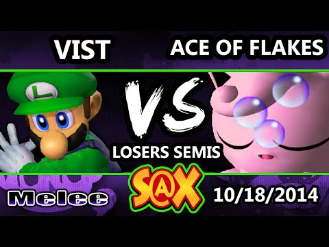 S@X Monthly - Vist (Luigi) Vs. Ace of Flakes (Puff) SSBM Losers Semis - Melee