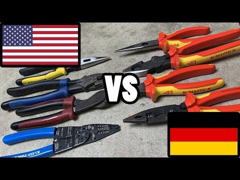 TOOL WAR I – US Made vs German Made – Which is better, Klein or Knipex?