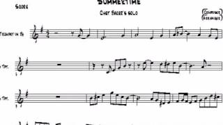 Summertime Chet Baker's solo's transcription