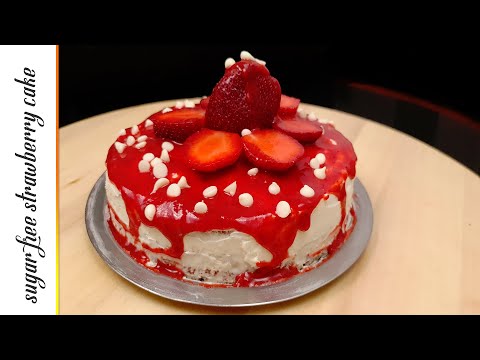 sugar free strawberry cake || by Amruta