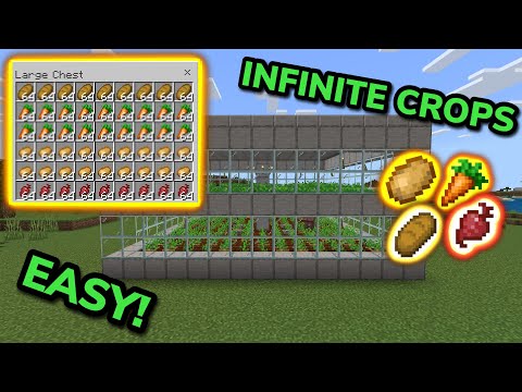 BEST 1.21 AUTOMATIC CROP FARM TUTORIAL in Minecraft Bedrock (MCPE/Xbox/PS/Switch/PC)