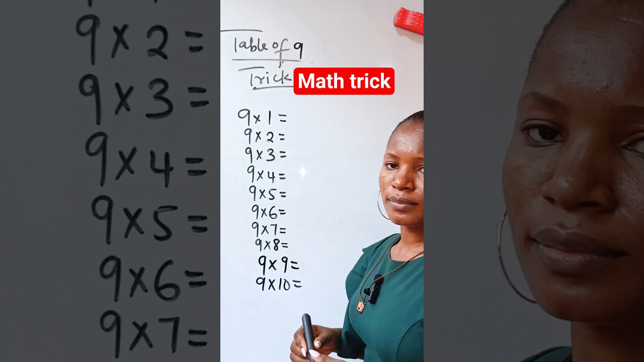 Math tricks on multiplication by 9. #maths #mathshorts #mathtricks #vedicmaths