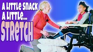 Crouched Gait? Cerebral Palsy? Try This Mealtime Hamstring Stretch 🦵🏽🪑 | Moderate CP PT #60