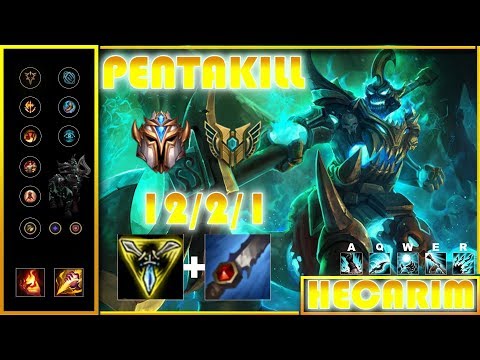 AD Hecarim Jungle Pentakill vs Shen,Taliyah,Pantheon,Kalista and Thresh