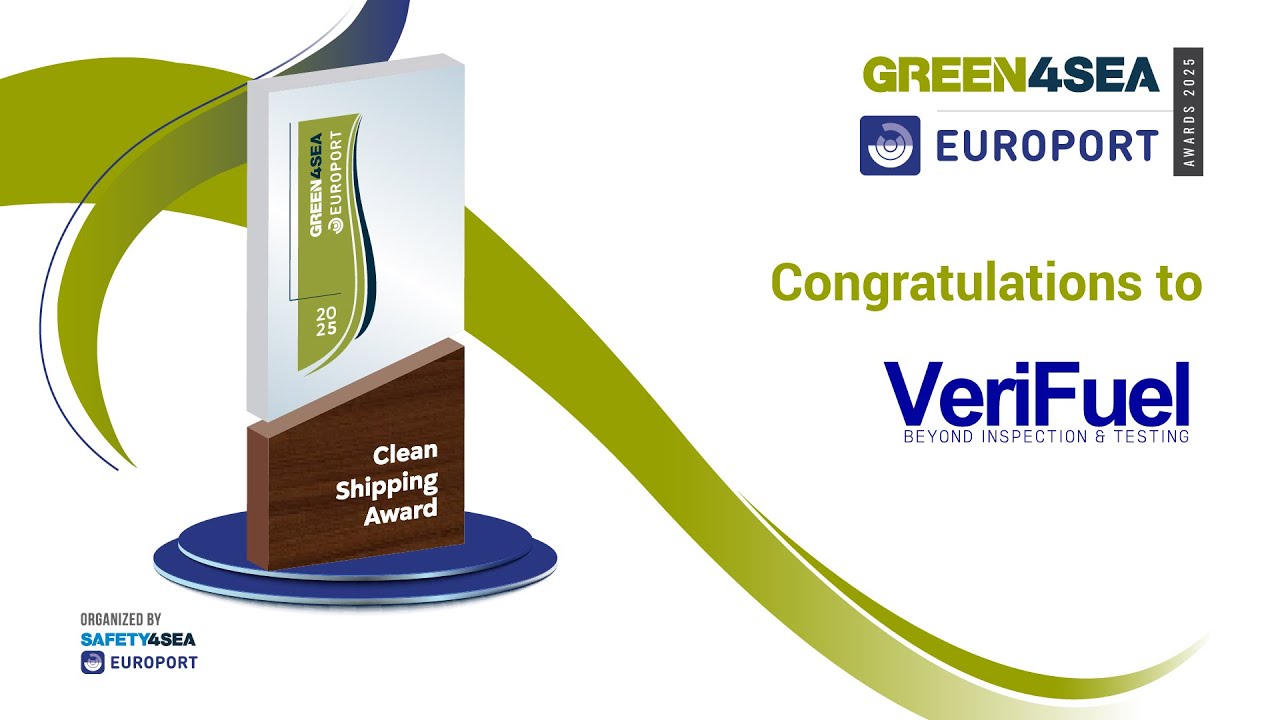 Bureau Veritas VeriFuel receives the 2025 GREEN4SEA – EUROPORT Clean Shipping Award