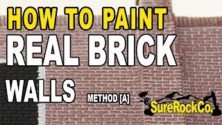 ᴴᴰ Paint - Realistic BRICK MORTAR WALLS with a wash, model railroad building