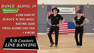 Dance Along(19)-6 BEGINNER Line Dances to ROCK 'n ROLL Music, Electric Slide,Strollalong Cha Cha etc
