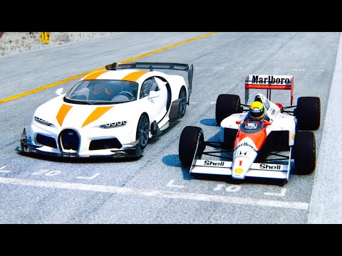 Bugatti Chiron 300+ GTR vs McLaren F1 1988 Ayrton Senna at Highlands