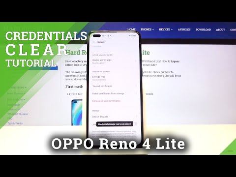 How to Clear Credentials in OPPO Reno 4 Lite – Remove Certificates
