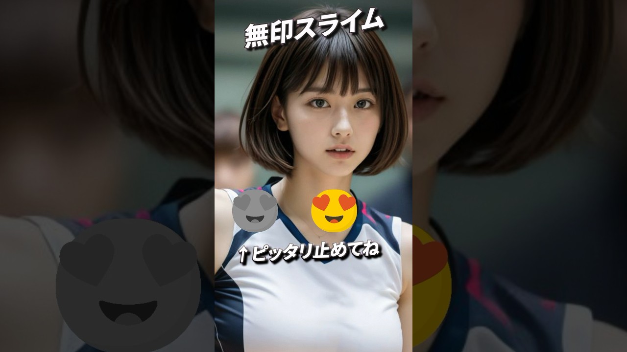 無印スライム #かわいい #ピタ止めチャレンジ #バレーボール #ピタ止め画像 #shorts