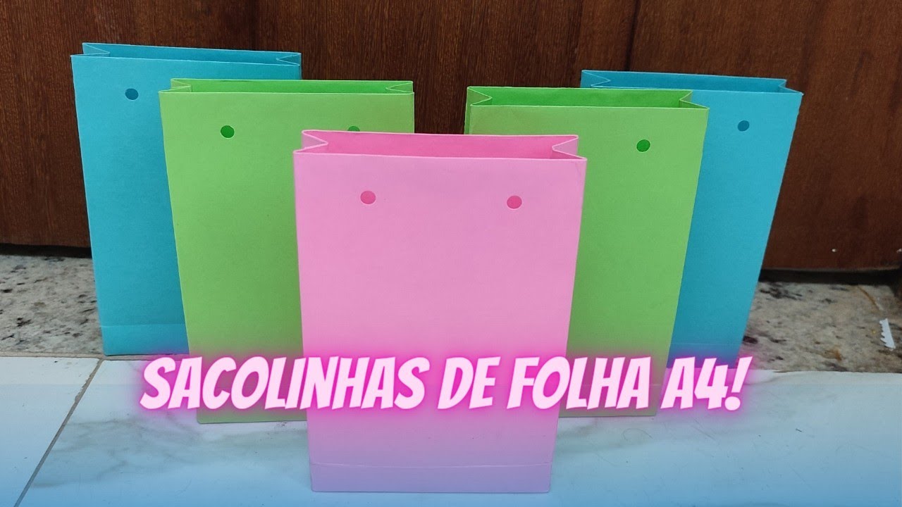 Sacolinha Feita Com Folha A4 / Passo a Passo / DIY