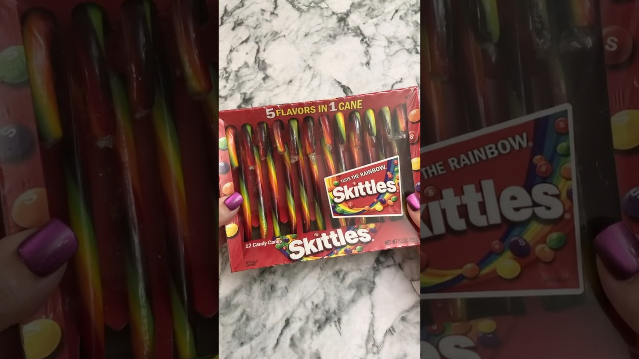 Skittles Candy Canes! #shorts #satisfyingvideo #asmr #candy