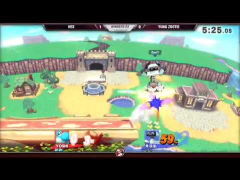 Vitality Singles 7/30/16 - Winners R2 - Hex (Yoshi) vs. Yung Zootie (ROB) - Smash 4